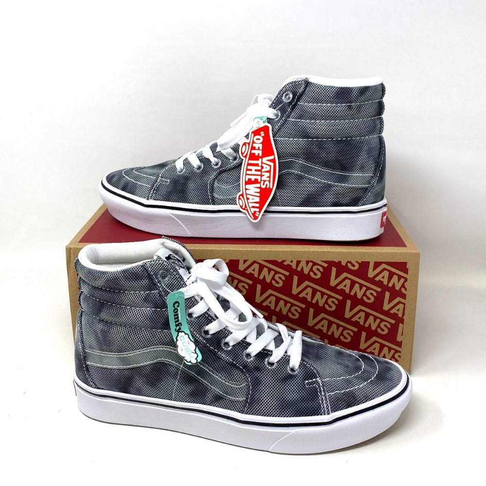 💖MEGA SALE💖VANS Comfycush SK8-HI In Bloom Grey Women’s Canvas VN0A3WMBB1T - Picture 4 of 10